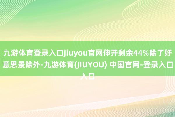 九游体育登录入口jiuyou官网伸开剩余44%除了好意思景除外-九游体育(JIUYOU) 中国官网-登录入口